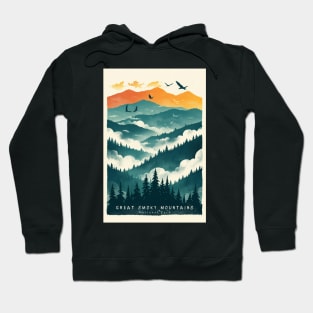 Great Smoky Mountains national park travel poster Hoodie